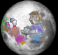 Pareidolia en imagen lunar.